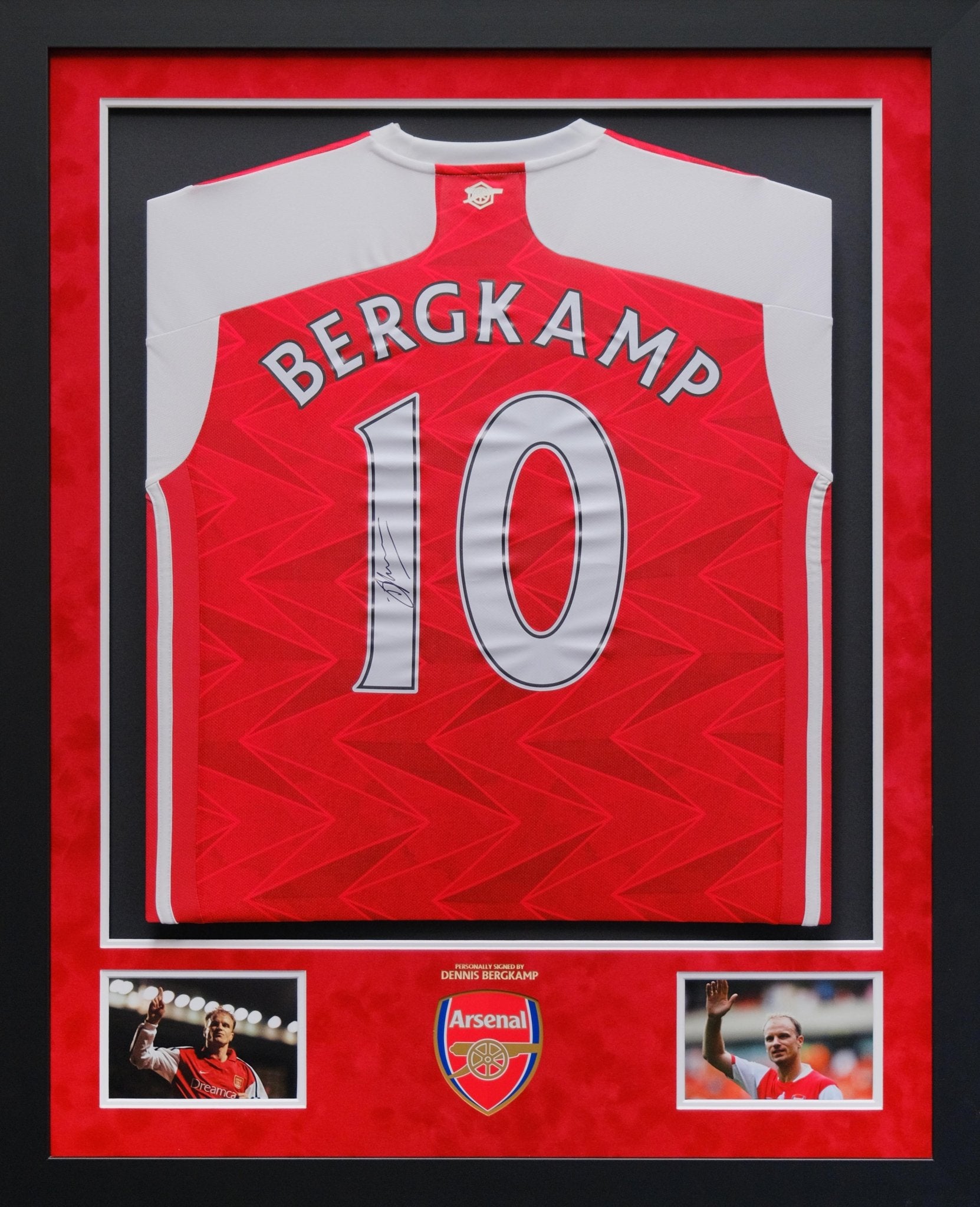 Dennis Bergkamp Signed Shirt Framed Display - Memorabilia Framers Shop